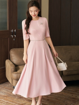 Gợi nhớ phong cách vintage cùng chiếc váy midi sang trọng giàu nữ tính