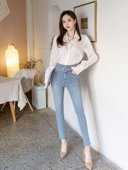 Nét thanh lịch, phóng khoáng cho nàng với quần skinny jeans