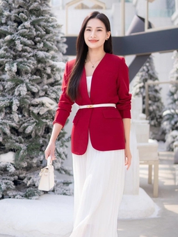 Áo blazer không cổ tưởng chừng phá cách nhưng lại cực kỳ thanh lịch
