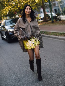 Váy ngắn sequin, dễ mặc và đa năng, làm bừng sáng mọi phong cách