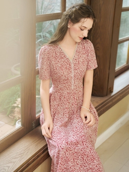 Đẹp dịu dàng, nền nã khi diện váy hoa, váy họa tiết đi làm, đi học