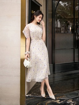 Nét dịu dàng, lãng mạn lên ngôi với váy maxi
