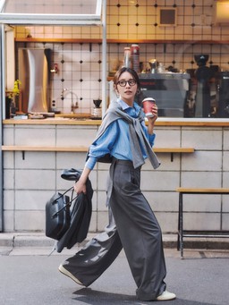Quần tây xếp ly thanh lịch, thoải mái trở lại mạnh mẽ trên đường phố