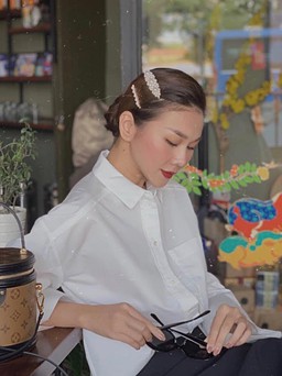 Tạo kiểu tóc xinh cùng kẹp tóc ngọc trai ngọt ngào