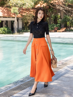 Nâng tầm phong cách với sức hút dịu dàng của chân váy xòe
