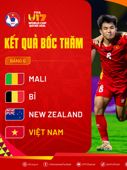 Chưa đài nào phát trực tiếp U.17 Việt Nam tại World Cup, nhận diện đối thủ Mali và New Zealand