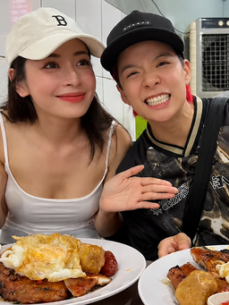 Chi Pu dẫn Amber Liu đi ăn cơm tấm, gỏi cuốn, bún bò