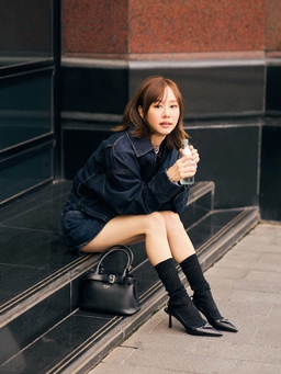 Phối tất đen với giày cao gót, mẹo hack dáng lý tưởng cho mùa lạnh cuối năm