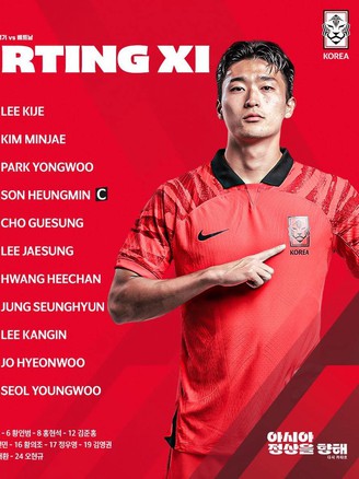 Hàn Quốc tung lực lượng cực mạnh đấu đội Việt Nam: Son Heung-min, Lee Kang-in đá chính
