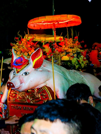 Xuyên đêm xem lễ rước 17 'ông lợn' ở ngoại thành Hà Nội