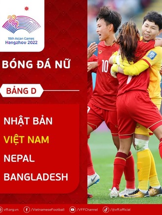 Đội tuyển nữ Việt Nam gặp lại Nhật Bản nhưng vẫn có cơ hội ở ASIAD 19