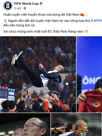 HLV Park Hang-seo đón sinh nhật tuổi 67: FIFA tri ân đặc biệt