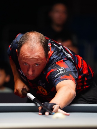 Tay cơ 'huyền thoại' Shane Van Boening dừng chân sớm ở Hanoi Open Pool Championship 2024