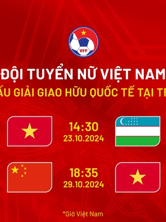 Lịch thi đấu mới nhất: Đội tuyển nữ Việt Nam gặp chủ nhà Trung Quốc, Uzbekistan