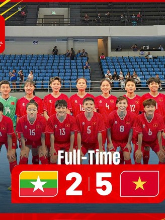 Đội tuyển nữ futsal Việt Nam đè bẹp Myanmar, khởi đầu suôn sẻ giải Đông Nam Á