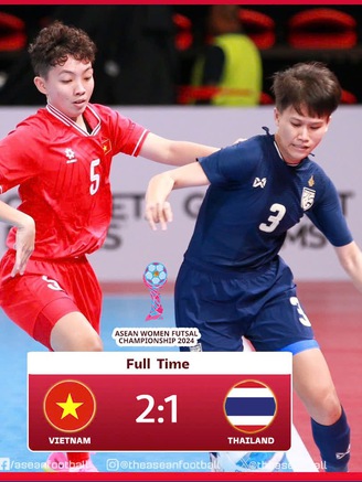 Đội tuyển futsal nữ Việt Nam thắng Thái Lan, vô địch Đông Nam Á: VFF thưởng 600 triệu