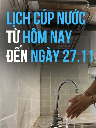 Từ tối nay, quận nào ở TP.HCM bị cúp nước?