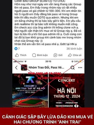 Cảnh giác lừa đảo 'chuyển tiền nhận code vé' 2 concert 'Anh Trai'