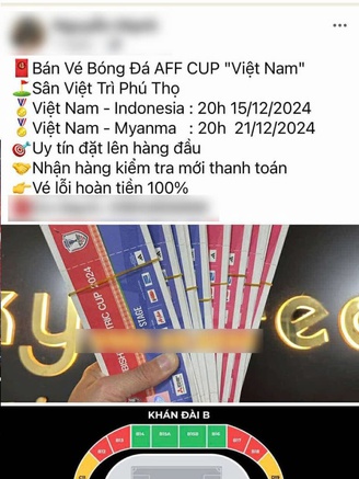 Vé chợ đen trận đội tuyển Việt Nam - Indonesia bị thổi lên bao nhiêu?