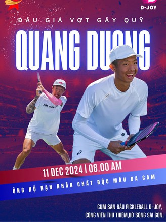 'Thần đồng' Quang Dương tiếp sức giải pickleball PWR Thủ Đức HTV DJoy mở rộng 