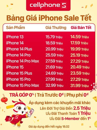 Loạt sản phẩm Apple giảm giá mạnh dịp tết