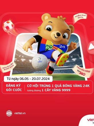 Xem EURO 2024 rực lửa trên TV360, CĐV có cơ hội trúng quả bóng vàng 9999