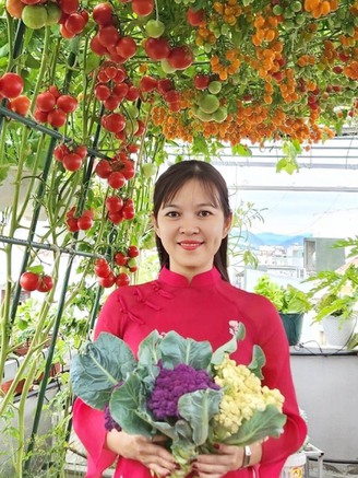 Khu vườn sân thượng quanh năm trĩu quả, nhiều người thích mê xin đến chụp ảnh