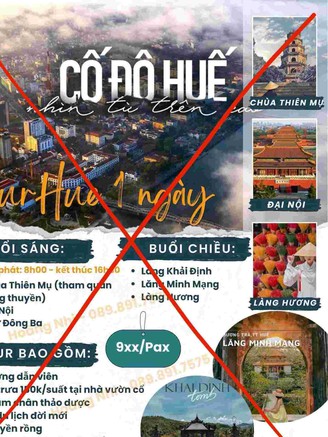 Dùng hình ảnh Tử Cấm Thành để quảng cáo tour tham quan Đại nội Huế