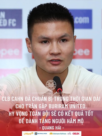 Lịch thi đấu đội CAHN - Buriram United hôm nay: Quang Hải nói gì trước giờ G?