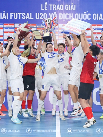 Quật ngã Sài Gòn Titans TP.HCM, Thái Sơn Bắc lên ngôi giải futsal U.20 quốc gia 2024