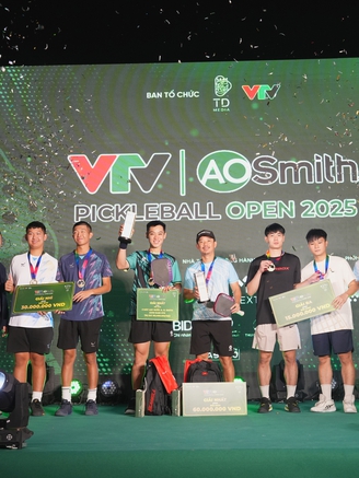 Đỗ Minh Quân và Trương Vinh Hiển đăng quang giải pickleball VTV Open 