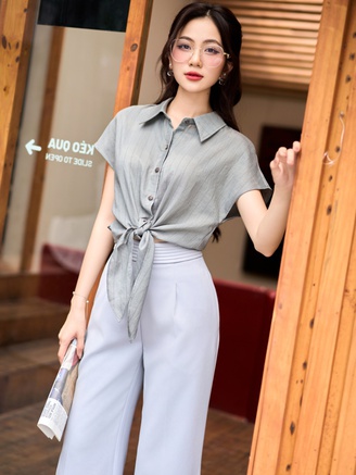 Áo buộc vạt nơ, ‘nút thắt’ thần kỳ biến áo cơ bản trở thành sành điệu