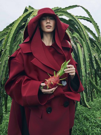 Lần đầu tiên trái thanh long 'bước vào' thời trang