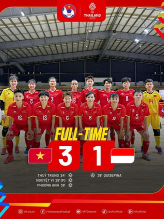 Futsal nữ Việt Nam thắng nghẹt thở Indonesia: Lịch thi đấu mới nhất, đối thủ cực mạnh