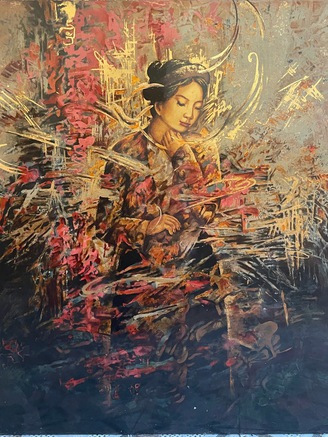 Thiếu nữ quyến rũ và đài các trong tranh của họa sĩ Nguyễn Thanh Hải