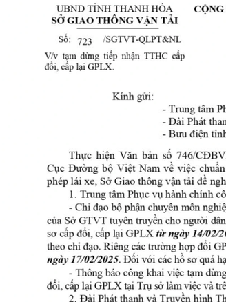 Không tạm dừng cấp đổi giấy phép lái xe trong thời gian chuyển giao