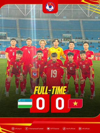 U.22 Việt Nam hòa kịch tính đội cực mạnh Uzbekistan: Lọt tốp 2, sau chủ nhà Trung Quốc