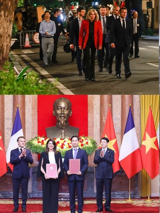 Ngày đầu Tổng thống Pháp thăm Việt Nam: Ký hợp tác về vắc xin | Xem Nhã nhạc Cung đình Huế