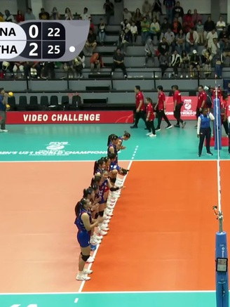 U.21 Thái Lan thắng chóng vánh chủ nhà U.21 Indonesia tại giải bóng chuyền thế giới