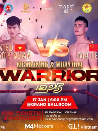 Võ sĩ bất bại Việt Nam tranh đai vô địch với cao thủ Trung Quốc