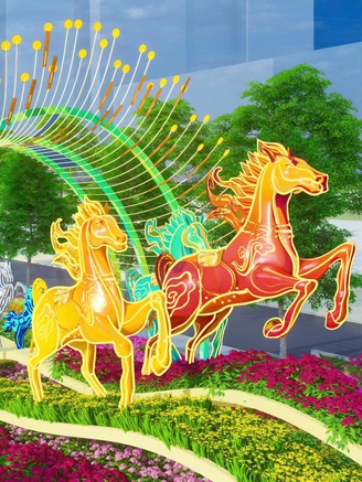 Sáu ngày nữa thi công Đường hoa Nguyễn Huệ Tết Bính Ngọ 2026