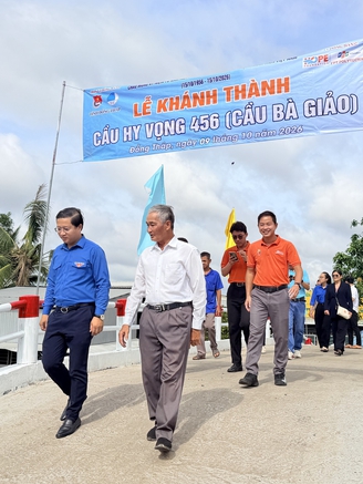 Thanh niên Đồng Tháp khánh thành những cây cầu Hy vọng trị giá gần 1,9 tỉ đồng