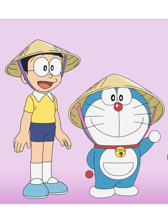 Doraemon sang Việt Nam du lịch: Nobita đội nón lá, Shizuka mặc áo dài