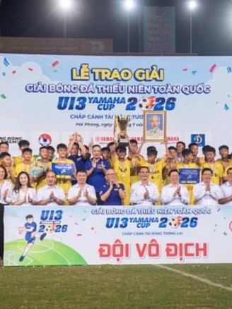 'Vua giải trẻ' SLNA lần thứ 11 đăng quang giải bóng đá thiếu niên toàn quốc 2026