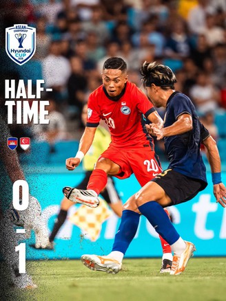 ASEAN Cup 2026: Singapore thắng nghẹt thở Campuchia 2-1 ở phút 90+12