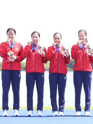 Rowing Việt Nam giành HCĐ nội dung thuyền bốn nữ một mái chèo tại ASIAD 20