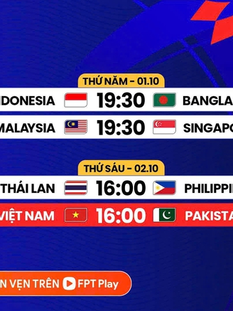 Lịch thi đấu, kênh phát Việt Nam vs Pakistan: Thầy trò HLV Kim Sang-sik quyết thắng để tranh hạng ba