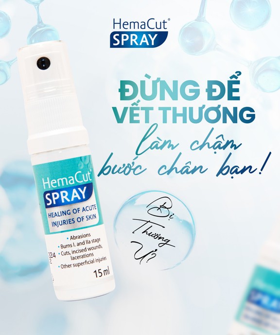 Hướng dẫn sử dụng chai xịt vết thương Hemacut Spray giúp mau lành và ngăn ngừa sẹo- Ảnh 2.