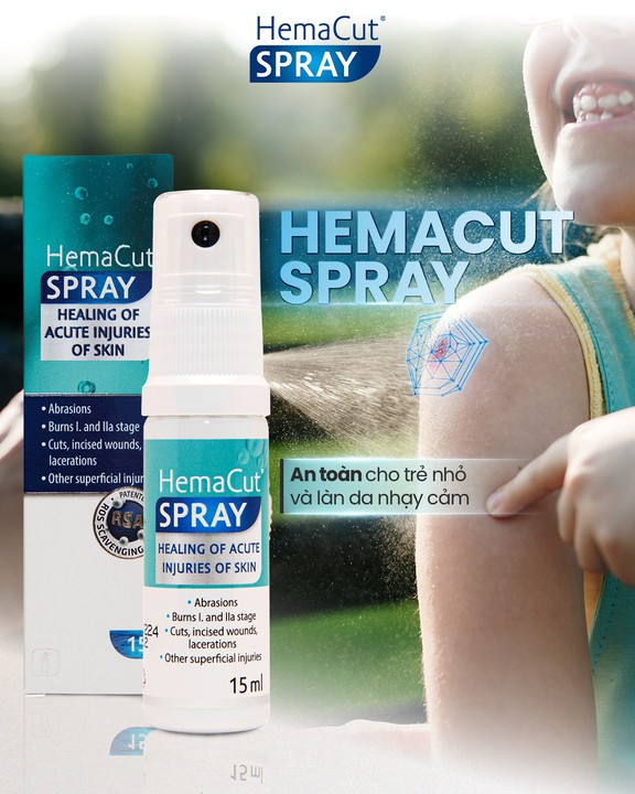 Hướng dẫn sử dụng chai xịt vết thương Hemacut Spray giúp mau lành và ngăn ngừa sẹo- Ảnh 3.