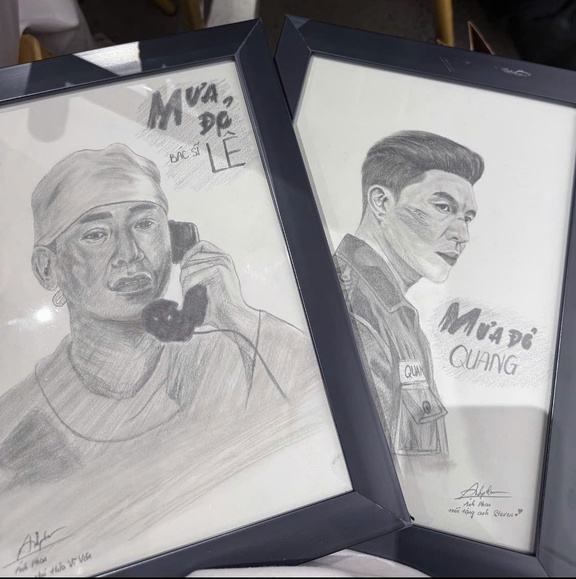 Cô gái vẽ tranh nhân vật trong phim Mưa Đỏ để giữ lại cảm xúc- Ảnh 3. Cô gái vẽ tranh nhân vật trong phim Mưa Đỏ để giữ lại cảm xúc- Ảnh 3.